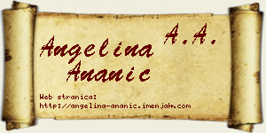 Angelina Ananić vizit kartica